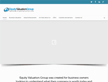 Tablet Screenshot of equityvaluationgroup.com
